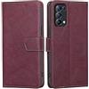 RankOne Cover per OPPO Find X3 Lite/OPPO Reno5 5G (6.43 Inches), Custodia Flip Pelle Portafoglio, Magnetica Libro Bumper Cover Case - Rosso