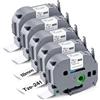 ilauke TZe-241 - Nastro laminato compatibile con Brother P-touch, 18 mm | TZ Tape 18 mm per etichettatrice Brother PT-D400 PT-D410 PT-D600 PT-P710BT PT-P750W, confezione da 4