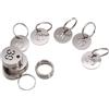NestNook Targhette numerate con portachiavi, in acciaio inox, per armadietti, dormitori, numeri da 1 a 10
