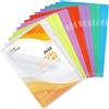 JRSHIRLEYLTD 14 cartelle portadocumenti in 7 colori, formato A4, apertura laterale, trasparente, colorate, in plastica, trasparente, per la conservazione dell'ufficio della scuola