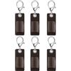 Lahdrhab Portapenne portatile in pelle PU, 6 pezzi, per badge e matite, organizer per penne, colore: marrone