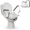Mobiclinic®, Rialzo wc per anziani, 17cm, Con braccioli pieghevoli imbottiti, Coperchio, Adattabile a ovali, Ergonomico, Leggero, Sicuro, Marchio spagnolo, Modello guadiana