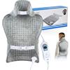 Mobiclinic®, Termoforo elettrico, Cuscino termico per collo e spalle, Basso consumo, 3 livelli di calore, Spegnimento automatico, Zona lombare cervicale, Lavabile, 62x43