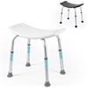 Mobiclinic®, Sgabello da Bagno, Piedini Antiscivolo, 7 Altezze Regolabili, Sedile a Forma di U, Fori di Drenaggio, Portata Massima 100 kg, Leggero, Facile da Montare, Alluminio, San Fermín