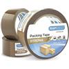 RAPESCO 1750 Nastro da Imballaggio, 50 mm x 60 m, Marrone, Confezione da 3