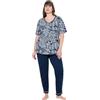 Ulla Popken Donna Pigiama Blu Notte 42+