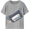Name IT Nmmfum SS Nreg Top Box, Grigio, 104 cm Bambini e Ragazzi