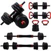 Mobiclinic®, Manubri Regolabili 20 kg, 4 in 1, Set di Pesi, Manubri, Kettlebell e Supporto per Flessioni, Barra di Collegamento, Impugnatura Antiscivolo, Mobimax, Palestra Domestica, Fitness
