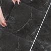 Fogmiea Rivestimento per pavimento in PVC autoadesivo, in vinile, quadrato, antiscivolo, impermeabile, difficilmente infiammabile, 4 m²/44 piastrelle, marmo nero