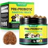 CiAIplw Probiotici per Cani 120 Chews Masticabili, Integratore Digestivo con Enzimi e Prebiotici, Supporto per Flora Intestinale e Digestione, Difese Immunitarie e Pelo, Gusto Anatra