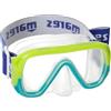 Mares Keewee Jr - Maschera subacquea per bambini in silicone, lente singola temperata, ampia visione e cinghia in tessuto con supporto per boccaglio