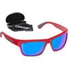 Cressi Ipanema Sunglasses Occhiali da Sole Sportivi, Unisex Adulto, Rosso/Lenti Blu Specchiate