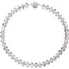 COOLSTEELANDBEYOND Choker da Donna con Perle di Cristallo Aurora Borealis, Perle Rondelle Sfaccettate Iridescenti AB, Gioiello Shimmer per Prom e Party