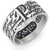 Amen Anello da donna di Amen della collezione preghiera. Gioiello realizzato in argento 925, brunito con padre nostro inciso. La misura 14 trendy cod. ANPNB-14