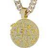 HALUKAKAH Collana Chiaro Diamante SELF MADE per Ragazzi,Placcato Oro 18k,Diamanti Lab Incastonati a Griffe Ciondolo con 15MM Catena Cuban Link 45cm,Regalo Hip Hop per Figlio,Nipote,Amico,Fratello