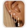 MILACOLATO Piercing Orecchio Orecchini Oro Argento Donna Set Orecchini
