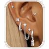 MILACOLATO Piercing Orecchio Orecchini Oro Argento Donna Set Orecchini