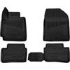 Element tappetini in gomma 3D premium su misura adatti per KIA Picanto, Mk 3 (III), 2017->, Hatchback 5 porte, 4 pezzi.