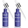 OLAY Siero Viso Notte Retinol 24, Idratante e Antirughe, con Retinolo e Vitamina B3, per una Pelle Liscia e Luminosa per 24 Ore, 40ml (Confezione da 2)