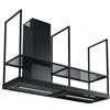 Faber T-SHELF EV8 BK MATT A180 - 325.0606.131 Cappa ad Isola struttura a traliccio con mensola 180 x 52 cm finitura Nero opaco