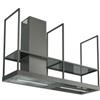 Faber T-SHELF EV8 TITANIUM MATT A180 - 325.0617.018 Cappa ad Isola struttura a traliccio con mensola 180 x 52 cm finitura Titanio opaco