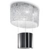 Faber NEST PLUS KL - 345.0492.592 Cappa ad Isola sospesa con cavi 86 cm filtrante con tecnologia K-Link e sistema Up & Down finitura Acciaio inox e lampadario Vetro