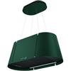 Faber BEAT XL DF/BK MATT KL F80- 345.0740.253 Cappa ad Isola sospesa con cavi 80 x 43 cm con tecnologia K-Link filtrante finitura Dark Forest e Nero opaco
