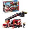 PLAYMOBIL | City Action | Autoscala dei pompieri | Veicolo di intervento con scala da 63 cm, luci e suoni, attrezzature di soccorso e accessori | Per bambini da 4 anni | 72192