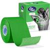 CureTape Nastro kinesiologico classico, impermeabile, nastro medico, per lesioni, la migliore adesione, aumenta la mobilità e le prestazioni, riduce il dolore articolare, nastro sportivo, 5 cm (verde)
