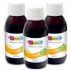 PEDIAKID - Appetito-Tono - Integratore alimentare - Formula esclusiva al sciroppo d'Agave - Stimola l'appetito - Aiuta ad assumere peso - Gusto lampone - 3 Flaconi da 125 ml