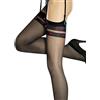 Fiore Calze autoreggenti eterne / sensuali da donna, 20 DEN, nere, Taglia S (taglia: 2)