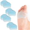 Rutovex 4 paia di cuscinetti per avampiede in gel con passante per le dita, blu