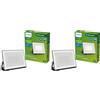 Philips Lois, Proiettore per Esterni, 20 W, 5000 K, Nero (Confezione da 2)