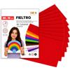 Sidi Global Market SIDI Feltro Rosso Vivo 5 Fogli 20x15 Tessuto Hobbistica DIY