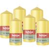Bolsius - Essentials - candela a pilastro - giallo - 12cm - 6 pezzi - candela decorativa - contiene cera vegetale naturale - senza olio di palma