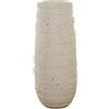 DRW Vaso in fibra di vetro color crema, effetto pietra, 100 x 40 x 40 cm