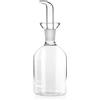 H&H Ampolla Cilindrica in Vetro Borosilicato 300 CC, Oliera con Beccuccio Antigoccia, Leggera e Resistente, Ideale per Olio e Aceto, Lavabile in Lavastoviglie