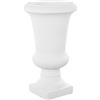 DRW Vaso da fiori con piede, in fibra di vetro, grezzo, 58 x 33 x 33 cm