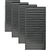 Amig - Griglia Quadrata in Alluminio con Zanzariera | Griglie di Ventilazione per Uscita d'Aria | Ideale per Soffitto di Cucina e Bagno | Dimensioni 250 x 250 mm | Colore Nero (Confezione da 4)