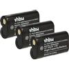 vhbw 3x batteria compatibile con Jay-Tech Jay-Cam i4800 fotocamera (1200mAh, 3,6V, Li-Ion)