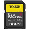Sony SDXC Pro Tough 128GB - Scheda di memoria Class 10 UHS-II U3 (Resistente agli urti, impermeabile, ad alta velocità di scrittura, ideale per video 4K, compatibile con dispositivi UHS-II)