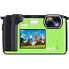 CCZRD Dual Screen Fotocamera Fotografica Da 64 MP Registratore Selfie Videocamera Vlog 4K UHD Zoom 16X Compatta Webcam Live Streaming Cattura Facilmente Momenti Meravigliosi(With 32G,With 2 Batteries-02)