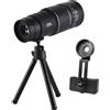 TOYANDONA Monocolo Telescopico 16x52 Nero in Plastica per Osservazione