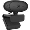 TICFOX Webcam per computer HD 1080P Webcam 2 megapixel Messa a fuoco automatica Rotazione a 360° USB Plug & Play con microfono Videoconferenza Webcasting dal vivo Formazione didattica