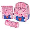 BONNYCO Zaino Scuola Elementare Bambina 3D, Zainetto e Astuccio - Peppa Pig | Zaino Elementari Bambina e Bambino da 3 Anni | Zainetto Asilo Bimba Scuola Primaria | Pacchetto Ritorno Anno Scolastico Bambini