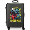 Disney Joumma Marvel Spider-Man Urban Hero, Valigia media nera, 46 x 65 x 23 cm, rigida in ABS, chiusura a combinazione laterale, 56 l, 3,1 kg, 4 ruote doppie, estensibile