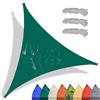 CANYUE Vela Ombreggiante Impermeabile 3x3x3m Tenda A Vela Triangolare Verde scuro,Tenda Da Sole Per Esterno Protezione Raggi UV Per Giardino Esterno Terrazza
