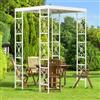 unho Pergolato da giardino Sostegno Rampicanti: Gazebo per pinate rampicanti in Metallo Ferro 180x180x270 cm Grande Arco da Giardino Matrimonio