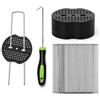 ZccwanSral 50 Pezzi Picchetti Telo Pacciamatura con 50 Rondelle, Picchetti Giardino, Acciaio Zincato, U in Acciaio, Ancoraggi a Terra, per Il Giardinaggio, Erba Artificiale