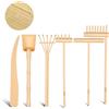Mabor 6 mini rastrelli da giardino zen, accessori da giardino zen fai da te, strumenti in miniatura per sabbia rocciosa, piccoli rastrelli per decorazioni da giardinaggio, colore legno